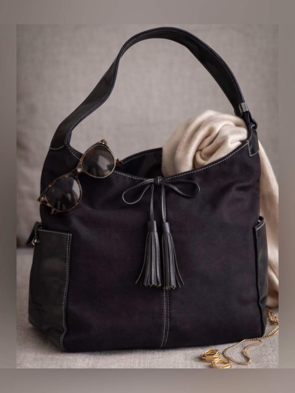 GIVENCHY PARFUMS LADIES vintage LARGE CANVAS BAG